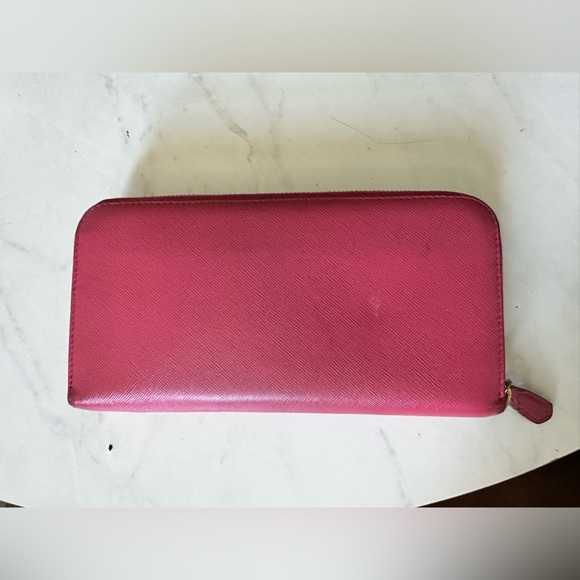 AUTHENTIC Prada Pink Saffiano Bow Wallet (Pre-Owned) - Picture 7 of 10